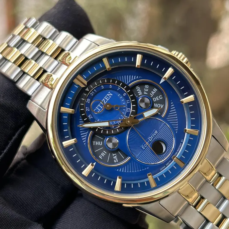 Citizen Calendrier Classic Moonphase Eco-Drive Men's Watch- BU0054-52L